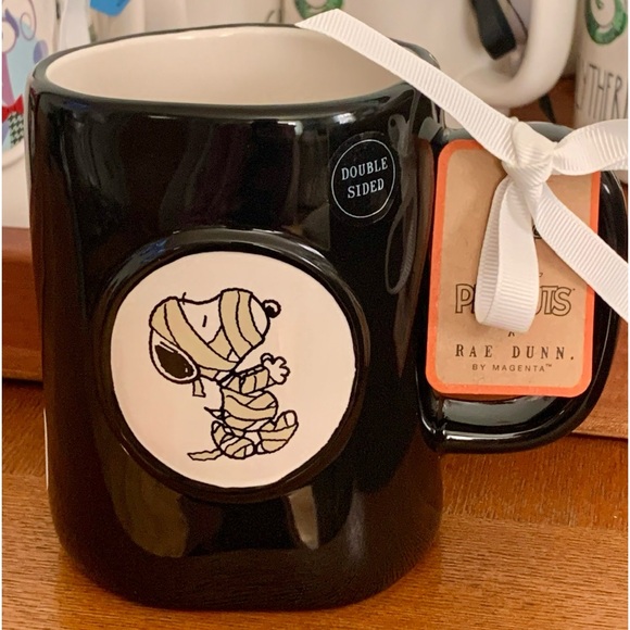 Rae Dunn X Peanuts 🎃 Halloween 🎃 Snoopy 👻 Mummy 👻 All Wound Up Mug 👻 NWT - Picture 6 of 9